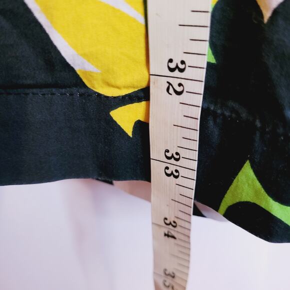 1901 womens black and green floral print cotton poplin v-neck romper size XS - Picture 10 of 10